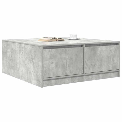 vidaXL Coffee Table with Drawers Concrete Grey 100x100x40 cm