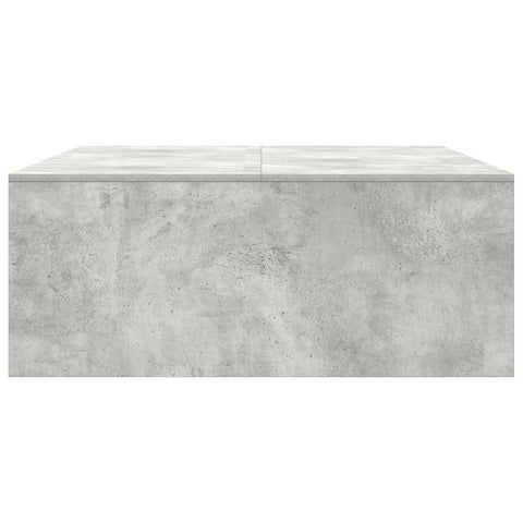 vidaXL Coffee Table with Drawers Concrete Grey 100x100x40 cm