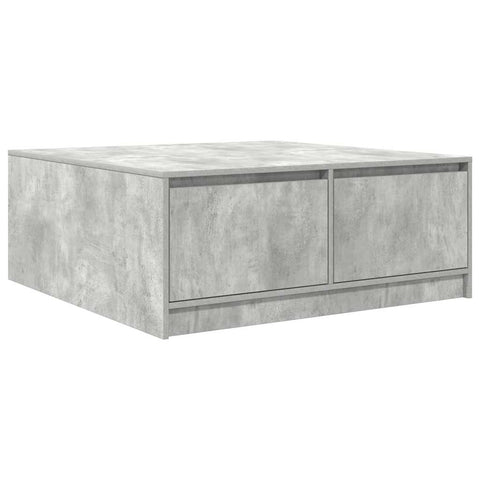 vidaXL Coffee Table with Drawers Concrete Grey 100x100x40 cm