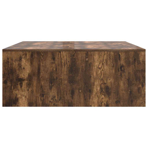 vidaXL Coffee Table with Drawers Smoked Oak 100x100x40 cm