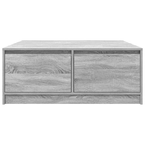 vidaXL Coffee Table with Drawers Grey Sonoma 100x100x40 cm