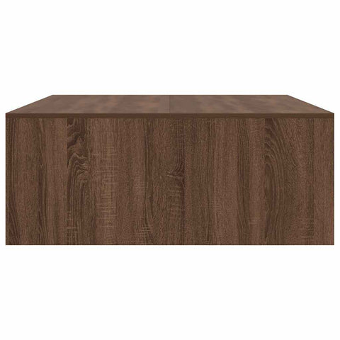 vidaXL Coffee Table with Drawers Brown Oak 100x100x40 cm