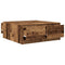 vidaXL Coffee Table with Drawers Old Wood 100x100x40 cm