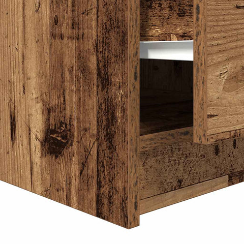 vidaXL Coffee Table with Drawers Old Wood 100x100x40 cm