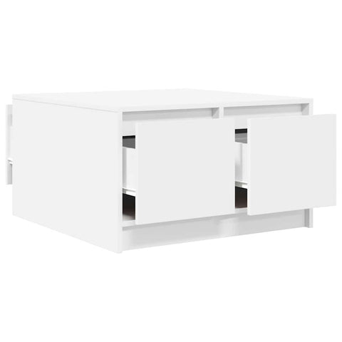 vidaXL Coffee Table with Drawers White 70.5x70x40 cm