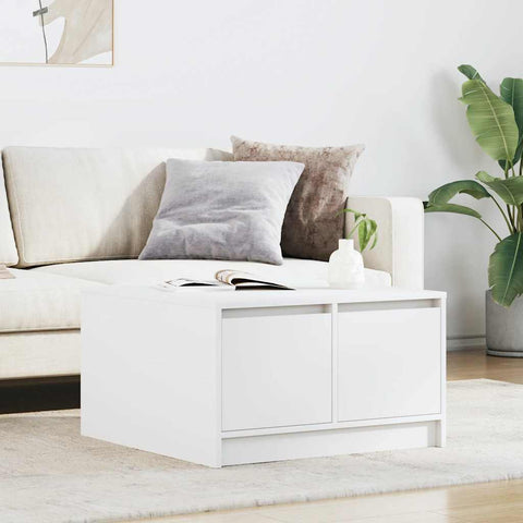 vidaXL Coffee Table with Drawers White 70.5x70x40 cm