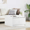vidaXL Coffee Table with Drawers White 70.5x70x40 cm