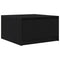 vidaXL Coffee Table with Drawers Black Oak 70.5x70x40 cm