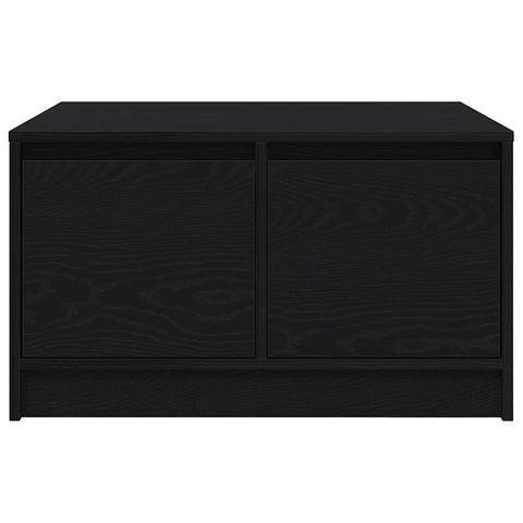 vidaXL Coffee Table with Drawers Black Oak 70.5x70x40 cm