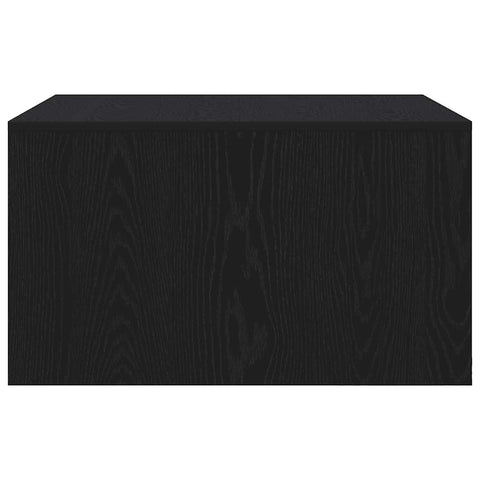 vidaXL Coffee Table with Drawers Black Oak 70.5x70x40 cm