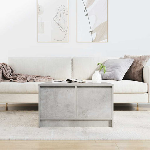 vidaXL Coffee Table with Drawers Concrete Grey 70.5x70x40 cm