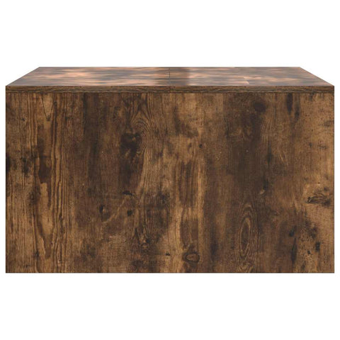 vidaXL Coffee Table with Drawers Smoked Oak 70.5x70x40 cm