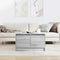vidaXL Coffee Table with Drawers Grey Sonoma 70.5x70x40 cm