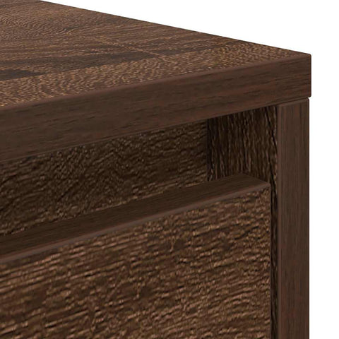 vidaXL Coffee Table with Drawers Brown Oak 70.5x70x40 cm