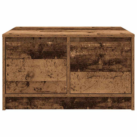 vidaXL Coffee Table with Drawers Old Wood 70.5x70x40 cm