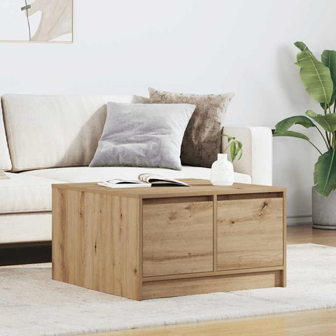 vidaXL Coffee Table with Drawers Artisan Oak 70.5x70x40 cm