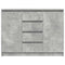 vidaXL Sideboard with Drawers Concrete Grey 100.5x35x76 cm Engineered Wood