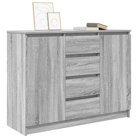 vidaXL Sideboard with Drawers Grey Sonoma 100.5x35x76 cm Engineered Wood