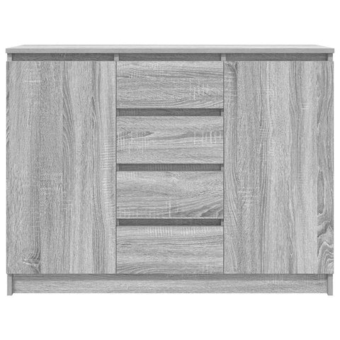 vidaXL Sideboard with Drawers Grey Sonoma 100.5x35x76 cm Engineered Wood