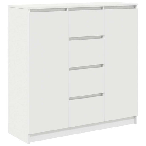 vidaXL Sideboard with Drawers White 100.5x35x98.5 cm Engineered Wood