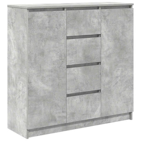 vidaXL Sideboard with Drawers Concrete Grey 100.5x35x98.5 cm Engineered Wood