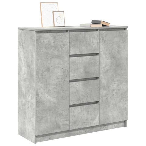 vidaXL Sideboard with Drawers Concrete Grey 100.5x35x98.5 cm Engineered Wood
