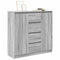 vidaXL Sideboard with Drawers Grey Sonoma 100.5x35x98.5 cm Engineered Wood