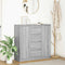 vidaXL Sideboard with Drawers Grey Sonoma 100.5x35x98.5 cm Engineered Wood