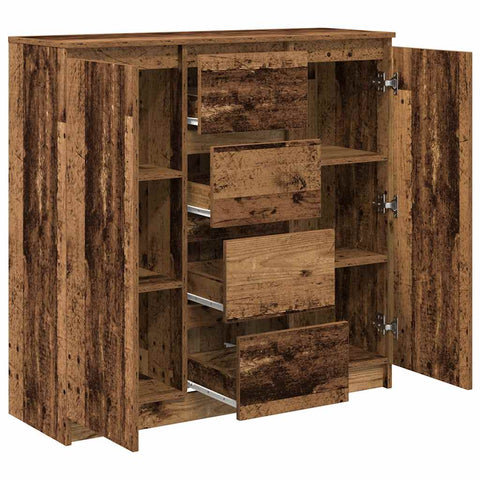 vidaXL Sideboard with Drawers Old Wood 100.5x35x98.5 cm Engineered Wood