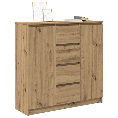 vidaXL Sideboard with Drawers Artisan Oak 100.5x35x98.5 cm Engineered Wood