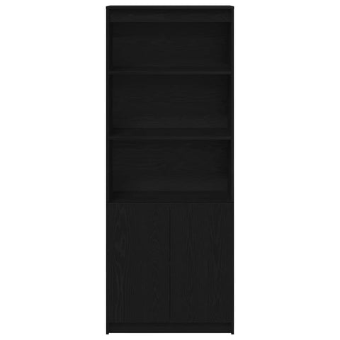 vidaXL Highboard Black Oak 70x35x180 cm Engineered Wood