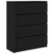 vidaXL Sideboard Black Oak 80x35x99 cm Engineered Wood