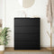 vidaXL Sideboard Black Oak 80x35x99 cm Engineered Wood