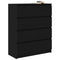 vidaXL Sideboard Black Oak 80x35x99 cm Engineered Wood