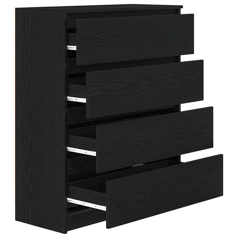 vidaXL Sideboard Black Oak 80x35x99 cm Engineered Wood