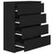 vidaXL Sideboard Black Oak 80x35x99 cm Engineered Wood