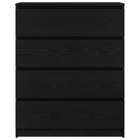 vidaXL Sideboard Black Oak 80x35x99 cm Engineered Wood