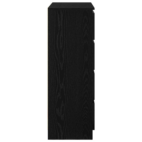 vidaXL Sideboard Black Oak 80x35x99 cm Engineered Wood