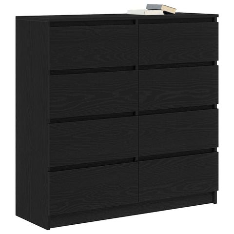 vidaXL Sideboard Black Oak 100x35x99 cm Engineered Wood
