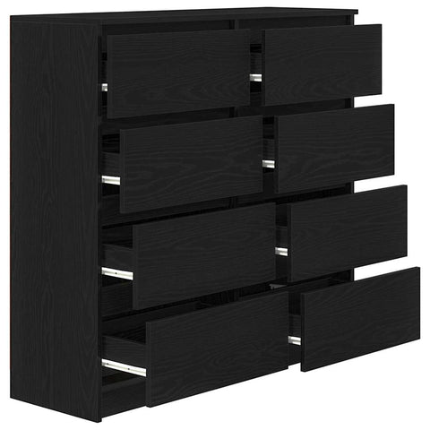 vidaXL Sideboard Black Oak 100x35x99 cm Engineered Wood