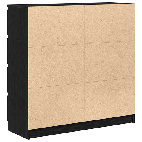 vidaXL Sideboard Black Oak 100x35x99 cm Engineered Wood