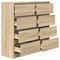 vidaXL Sideboard Sonoma Oak 100x35x99 cm Engineered Wood
