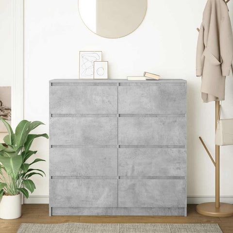 vidaXL Sideboard Concrete Grey 100x35x99 cm Engineered Wood