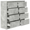 vidaXL Sideboard Concrete Grey 100x35x99 cm Engineered Wood