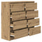 vidaXL Sideboard Artisan Oak 100x35x99 cm Engineered Wood