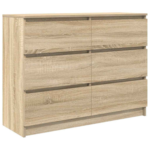 vidaXL Sideboard Sonoma Oak 100x35x76 cm Engineered Wood