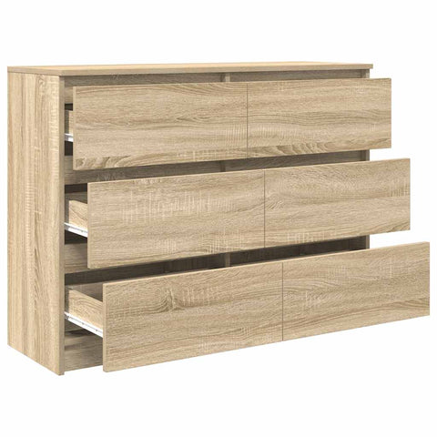 vidaXL Sideboard Sonoma Oak 100x35x76 cm Engineered Wood