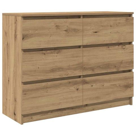 vidaXL Sideboard Artisan Oak 100x35x76 cm Engineered Wood