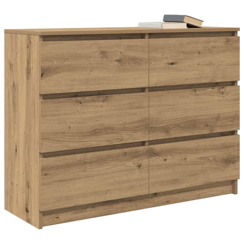 vidaXL Sideboard Artisan Oak 100x35x76 cm Engineered Wood