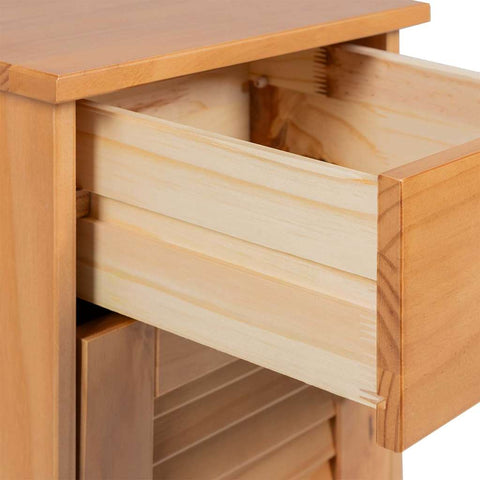 vidaXL Bathroom Furniture Set with Drawer with Shelf with Door 2 pcs Brown and Honey brown